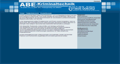 Desktop Screenshot of abe-kriminaltechnik.de